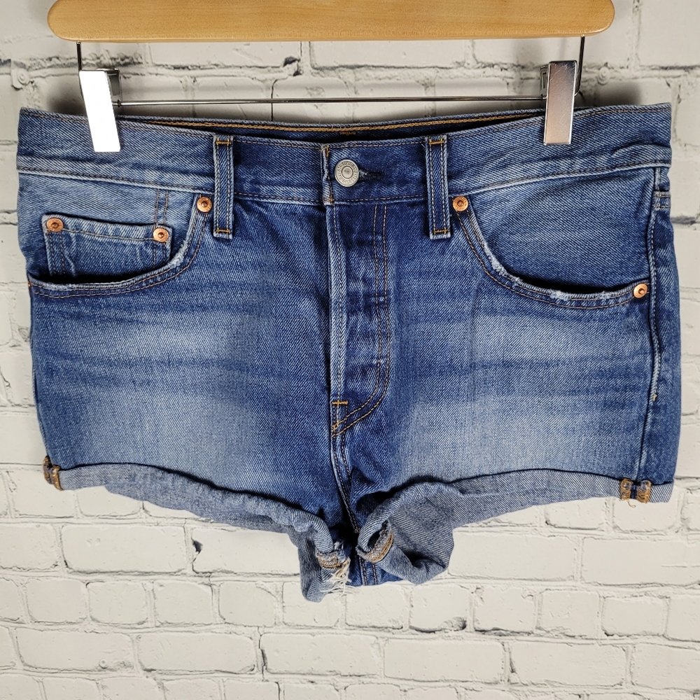 LEVI'S | 501 high waist denim short cutoff jean shorts
